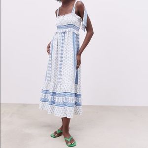 Zara Blue and White Dress
